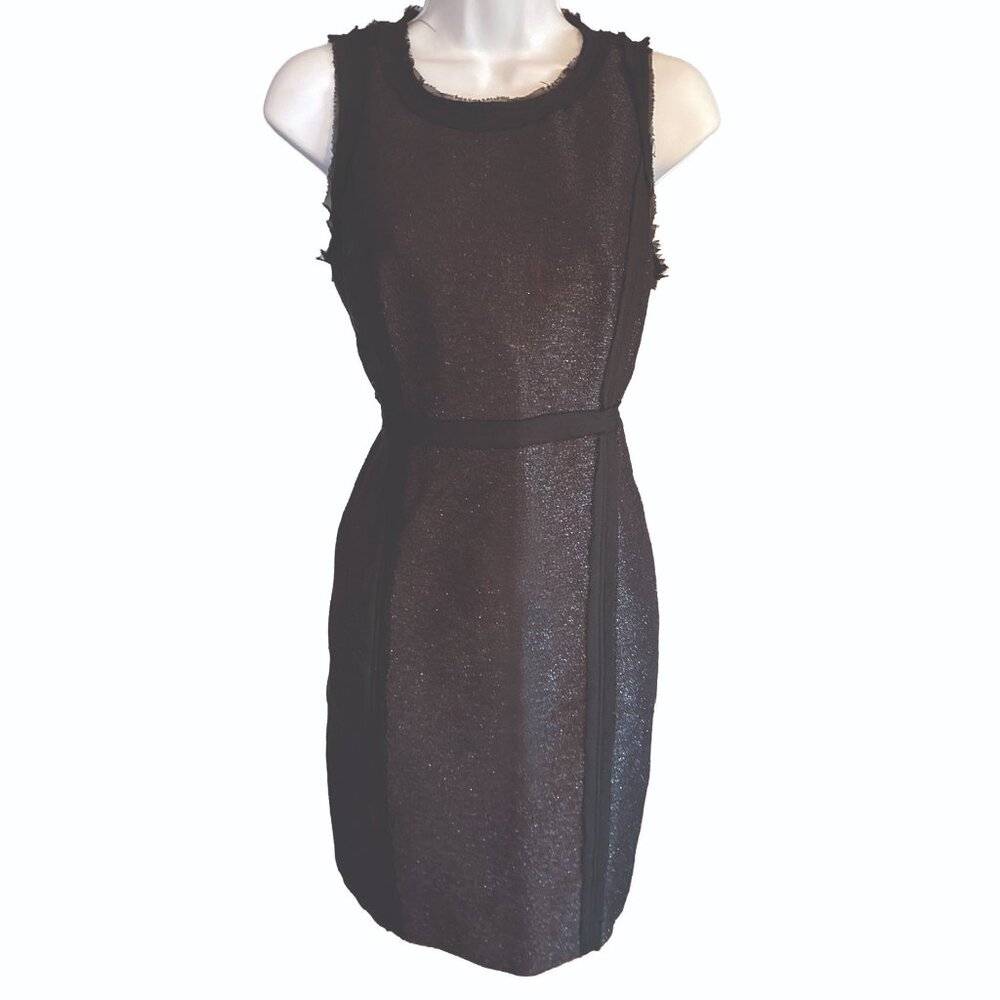 Michael Kors, black sparkling raglan sheath dress, size 6